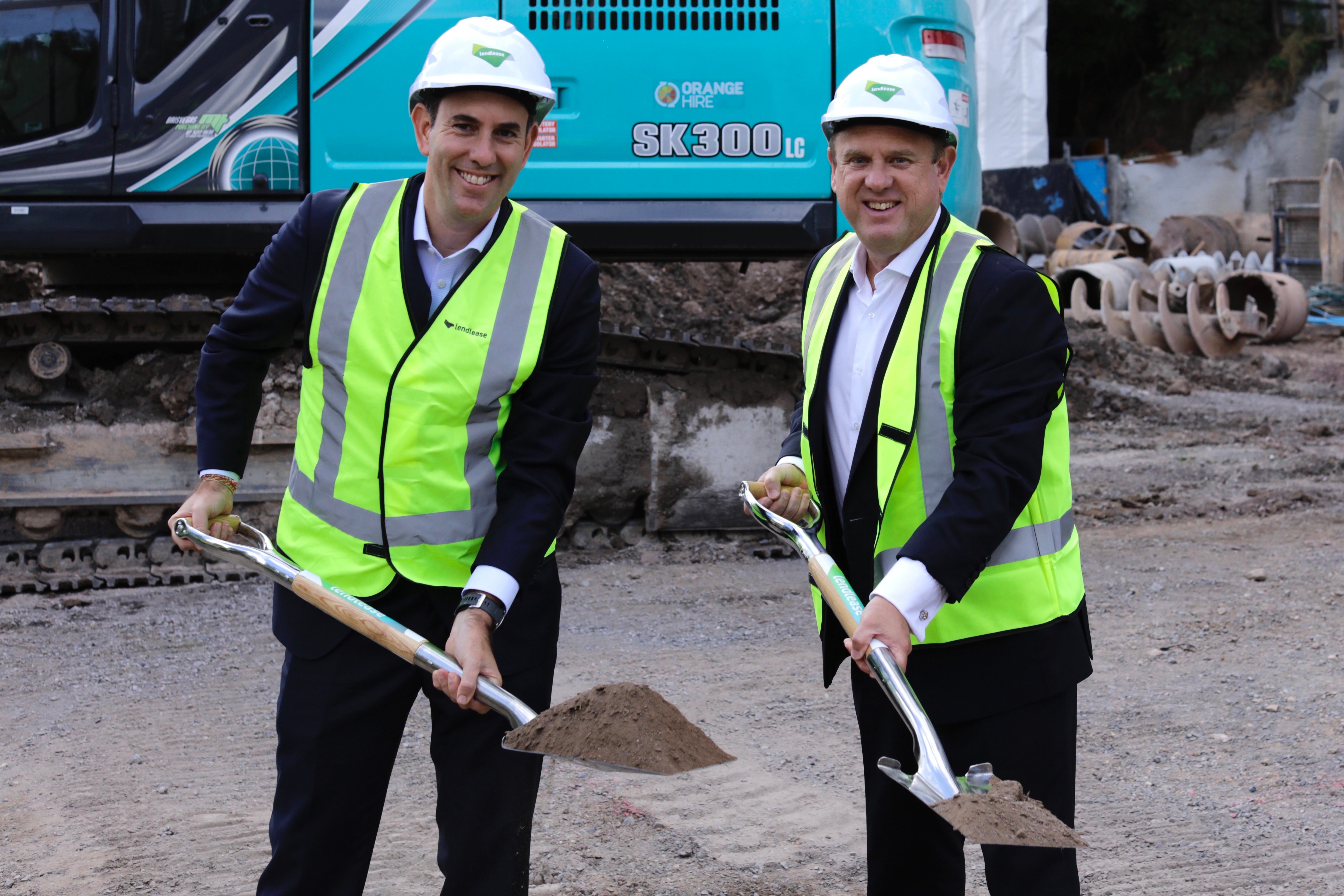 Exhibition Quarter_Federal Treasurer, the Hon Dr Jim Chalmers MP & Dale Connor, CEO, Lendlease Australia (1).jpg